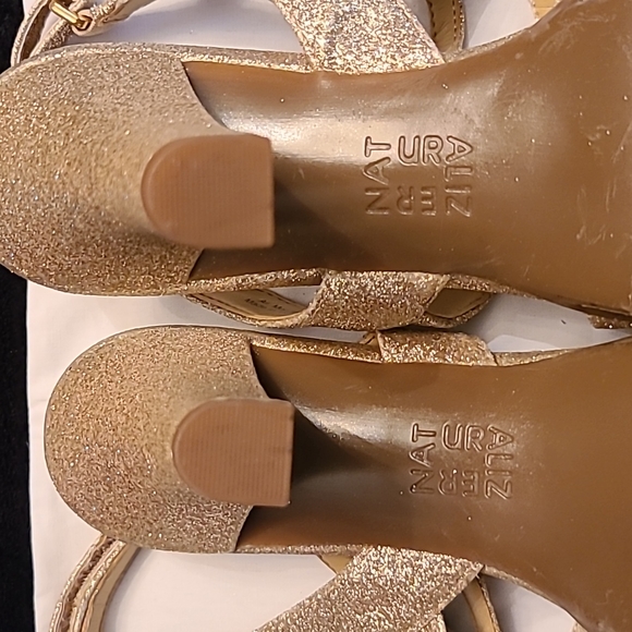 Naturalizer Baylor Glitter Gold Sandals - Picture 6 of 6